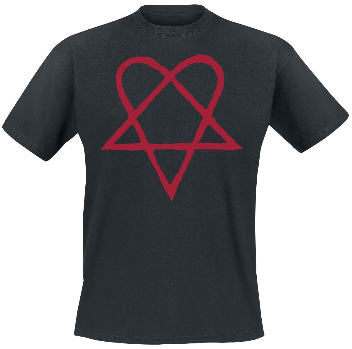 HIM T-Shirt - Dark Red Heartagram - S bis 4XL - für Männer - Größe XL - schwarz  - Lizenziertes Merchandise! von HIM