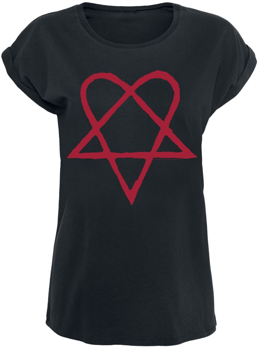 HIM T-Shirt - Dark Red Heartagram - S bis 5XL - für Damen - Größe 3XL - schwarz  - Lizenziertes Merchandise! von HIM