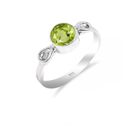 HIMALYA QUARTZ Ring Damen Silber 925 Mit Stein Peridot Edelstein, handgefertigter Statement Schmuck Herren Ring RB-03-PRDT-10 HIMALYA QUARTZ Ring Damen Silber 925 Mit Stein Peridot Edelstein, handgefertigter Statement Schmuck Herren Ring RB-03-PRDT-10 von HIMALYA QUARTZ