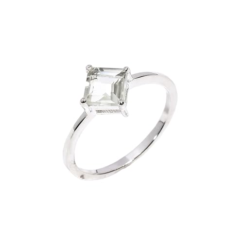 925 Sterling Silber Ring mit heilendem Naturstein Grüner Amethyst Quadratischer Ring für Frauen-Männer Solitiare Verlobungsring Handgemachter Ring R-126-24-P 925 Sterling Silber Ring mit heilendem Naturstein Grüner Amethyst Quadratischer Ring für Frauen-Männer Solitiare Verlobungsring Handgemachter Ring R-126-24-P von HIMALYA QUARTZ