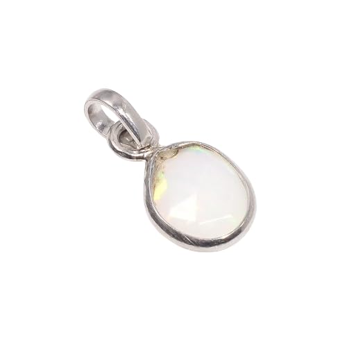 HIMALYA QUARTZ 925er Sterlingsilber, äthiopischer Welo-Feuer-Opal-Edelstein, Silberanhänger für Frauen, Geschenke für sie, Edelstein, Ethiopian Opal von HIMALYA QUARTZ