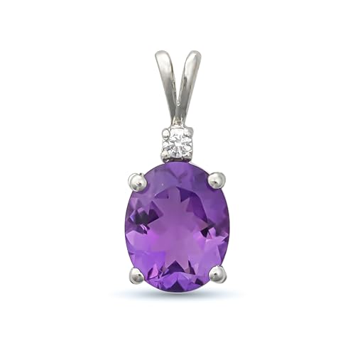 HIMALYA QUARTZ Amethyst Edelstein 925 Sterling Silber Boho Charm Oval Cut 8x10mm Form Silber Anhänger Für Frauen Schmuck SP-632 HIMALYA QUARTZ Amethyst Edelstein 925 Sterling Silber Boho Charm Oval Cut 8x10mm Form Silber Anhänger Für Frauen Schmuck SP-632 von HIMALYA QUARTZ