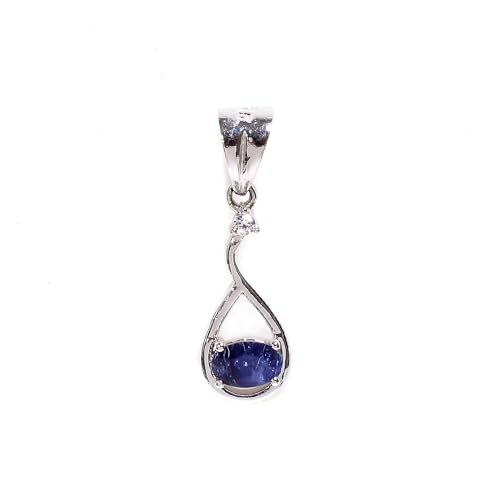 HIMALYA QUARTZ Anhänger Halskette Damen Blauer Saphir, Smaragd, Rubin Natürlicher Edelstein Anhänger Handarbeit 925 Sterling Silber Anhänger Schmuck Ovale Form SP-8978-Blauer Saphir HIMALYA QUARTZ Anhänger Halskette Damen Blauer Saphir, Smaragd, Rubin Natürlicher Edelstein Anhänger Handarbeit 925 Sterling Silber Anhänger Schmuck Ovale Form SP-8978-Blauer Saphir von HIMALYA QUARTZ