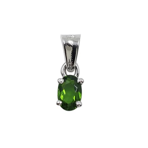 HIMALYA QUARTZ Chromdiopsid 925 Sterling Silber Edelstein Charm Anhänger für Frauen -4x6mm Oval Form Handgefertigter Anhänger für Frauen HIMALYA QUARTZ Chromdiopsid 925 Sterling Silber Edelstein Charm Anhänger für Frauen -4x6mm Oval Form Handgefertigter Anhänger für Frauen von HIMALYA QUARTZ