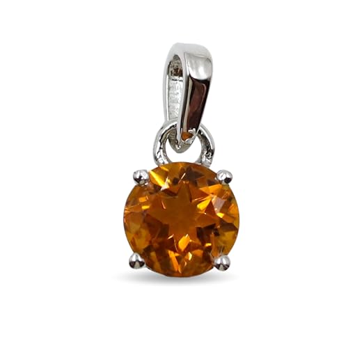 HIMALYA QUARTZ Dunkler Citrin 925 Sterling Silber Edelstein Charm Anhänger für Frauen -5mm Runde Form Handgefertigter Anhänger für Frauen HIMALYA QUARTZ Dunkler Citrin 925 Sterling Silber Edelstein Charm Anhänger für Frauen -5mm Runde Form Handgefertigter Anhänger für Frauen von HIMALYA QUARTZ