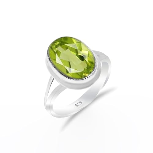 HIMALYA QUARTZ Edelstein Ring aus Sterlingsilber, Damen- und Herrenring, handgefertigt, Peridot-Natursteinring, Verlobungsring für Frauen, Heilsteinring RH-06-PRDT-8 HIMALYA QUARTZ Edelstein Ring aus Sterlingsilber, Damen- und Herrenring, handgefertigt, Peridot-Natursteinring, Verlobungsring für Frauen, Heilsteinring RH-06-PRDT-8 von HIMALYA QUARTZ