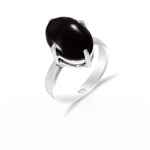 HIMALYA QUARTZ Damen Ring Silber 925 Mit Steinen Schwarzer Onyx Natürlicher Edelstein Statement Handgefertigter Schmuck Manner Ring RH-02-BLKX-6 HIMALYA QUARTZ Damen Ring Silber 925 Mit Steinen Schwarzer Onyx Natürlicher Edelstein Statement Handgefertigter Schmuck Manner Ring RH-02-BLKX-6 von HIMALYA QUARTZ