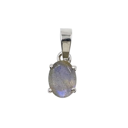 HIMALYA QUARTZ Labradorit 925 Sterling Silber Edelstein Charm Anhänger für Frauen -4x6mm Oval Form Handgefertigter Anhänger für Frauen HIMALYA QUARTZ Labradorit 925 Sterling Silber Edelstein Charm Anhänger für Frauen -4x6mm Oval Form Handgefertigter Anhänger für Frauen von HIMALYA QUARTZ