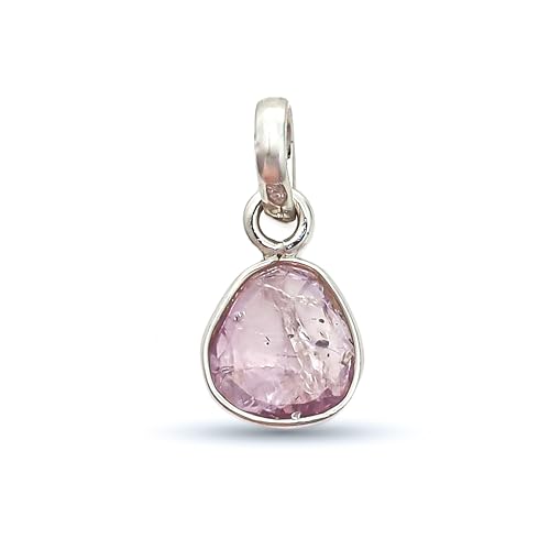HIMALYA QUARTZ Multi Spinal Facettierter Rosenschliff Freiform Verschiedene Formen Edelstein 925 Sterling Silber Winziger Charm Minimalistischer Anhänger für Damen-Silber von HIMALYA QUARTZ