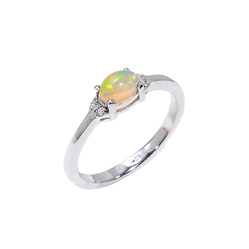 Himalya-Quarz-Ring aus 925er-Sterlingsilber mit äthiopischem Opal-Edelstein für Damen von HIMALYA QUARTZ