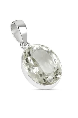 HIMALYA QUARTZ Natürlicher Quarz Oval Edelstein 925 Sterling Silber Anhänger für Frauen Handarbeit Boho Stil Halskette Charm H-SP24-P HIMALYA QUARTZ Natürlicher Quarz Oval Edelstein 925 Sterling Silber Anhänger für Frauen Handarbeit Boho Stil Halskette Charm H-SP24-P von HIMALYA QUARTZ