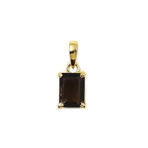 HIMALYA QUARTZ Rauchquarz 925 Sterling Silber Edelstein Charm Anhänger für Frauen -9x10mm Oktagon Form Handgefertigter Anhänger für Frauen HIMALYA QUARTZ Rauchquarz 925 Sterling Silber Edelstein Charm Anhänger für Frauen -9x10mm Oktagon Form Handgefertigter Anhänger für Frauen von HIMALYA QUARTZ