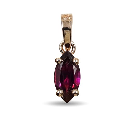 HIMALYA QUARTZ Rhodolith Granat 925 Sterling Silber Edelstein Charm Anhänger für Frauen -5x10mm Marquise Form Handgefertigter Anhänger für Frauen HIMALYA QUARTZ Rhodolith Granat 925 Sterling Silber Edelstein Charm Anhänger für Frauen -5x10mm Marquise Form Handgefertigter Anhänger für Frauen von HIMALYA QUARTZ