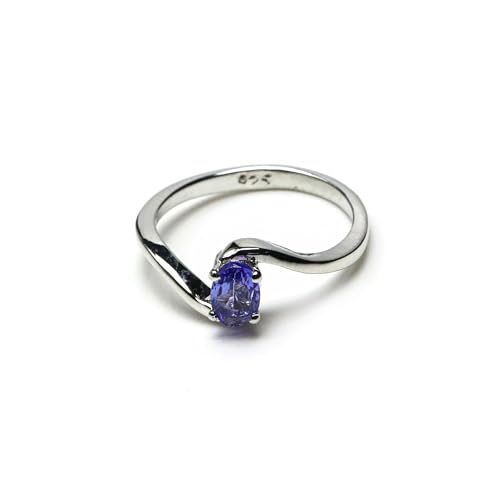 HIMALYA QUARTZ Verlobungsring aus Sterlingsilber für Damen mit Naturstein Tansanit, handgefertigt, authentischer, zierlicher Boho-Ring TZR-008-24-8 HIMALYA QUARTZ Verlobungsring aus Sterlingsilber für Damen mit Naturstein Tansanit, handgefertigt, authentischer, zierlicher Boho-Ring TZR-008-24-8 von HIMALYA QUARTZ