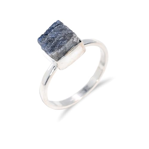 HIMALYA-QUARZ Natürlicher handgemachter Rohstein Lapislazuli 925 Sterling Silber Ring für Frauen RR10-5 von HIMALYA QUARTZ