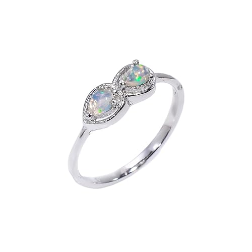 Himalya-Quarz-Ring aus 925er-Sterlingsilber mit äthiopischem Opal-Edelstein für Damen von HIMALYA QUARTZ