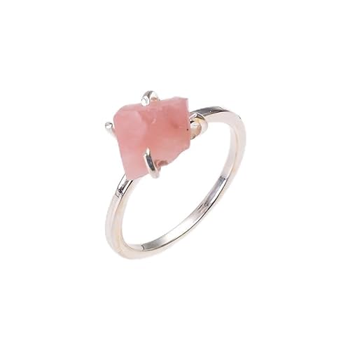 Himalya-Quarz-Ring mit natürlichem rosa Opal, 925er-Sterlingsilber, handgefertigter Schmuckring, Statement-Schmuck RR27-7 von HIMALYA QUARTZ