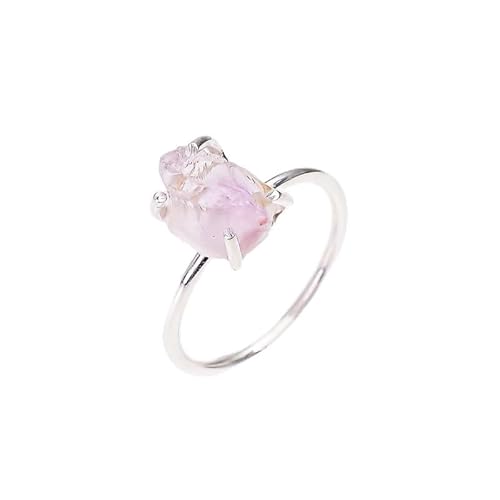 Himalya-Quarz-natürlicher Amethyst-Ring, 925er Sterlingsilber, handgefertigter Schmuckring, Statement-Schmuck, RR09-6 von HIMALYA QUARTZ