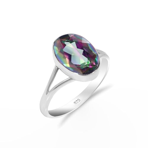 HIMALYA QUARTZ Damen Verlobungsring 925 Silber Stein Mystischer Quarz Oval 10x12mm Handgemachter Vintage Herrenring HQ-SR65-MYSTPZ-6 HIMALYA QUARTZ Damen Verlobungsring 925 Silber Stein Mystischer Quarz Oval 10x12mm Handgemachter Vintage Herrenring HQ-SR65-MYSTPZ-6 von HIMALYA QUARTZ