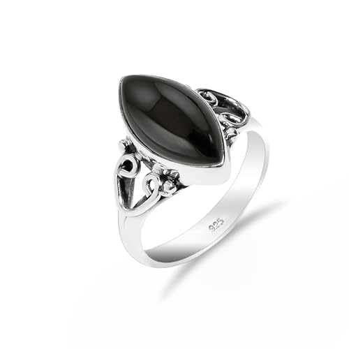 HIMALYA QUARTZ Silber Ring Damen Manner 8x16mm Marquise Edilstein Schwarzer Onyx hochzeit ringe HQ-SR75-BONYX-3 HIMALYA QUARTZ Silber Ring Damen Manner 8x16mm Marquise Edilstein Schwarzer Onyx hochzeit ringe HQ-SR75-BONYX-3 von HIMALYA QUARTZ