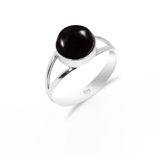 HIMALYA QUARTZ Damen Verlobungsring 925 Silber Stein Schwarzer Onyx rund 10mm Handgemachter Vintage Herrenring HQ-SR26-BONYX-5 HIMALYA QUARTZ Damen Verlobungsring 925 Silber Stein Schwarzer Onyx rund 10mm Handgemachter Vintage Herrenring HQ-SR26-BONYX-5 von HIMALYA QUARTZ