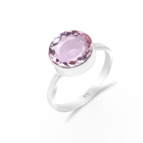 Rosa Amethyst Edelstein 925 Sterling Silber Handgefertigter Solitär Traditioneller Verlobungsring für Damen und Herren HQ-SR57-PAMTST-7 Rosa Amethyst Edelstein 925 Sterling Silber Handgefertigter Solitär Traditioneller Verlobungsring für Damen und Herren HQ-SR57-PAMTST-7 von HIMALYA QUARTZ