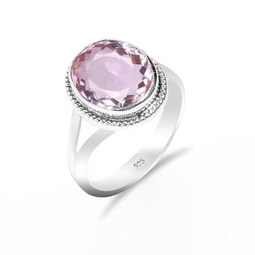 Rosa Amethyst Edelstein 925 Sterling Silber Handgefertigter Solitär Traditioneller Verlobungsring für Damen und Herren HQ-SR58-PAMTST-6.5 Rosa Amethyst Edelstein 925 Sterling Silber Handgefertigter Solitär Traditioneller Verlobungsring für Damen und Herren HQ-SR58-PAMTST-6.5 von HIMALYA QUARTZ