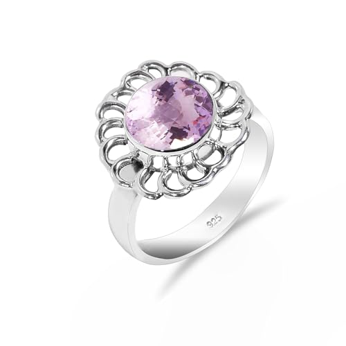 Rosa Amethyst Edelstein 925 Sterling Silber Handgefertigter Solitär Traditioneller Verlobungsring für Damen und Herren HQ-SR80-PAMTST-3.5 Rosa Amethyst Edelstein 925 Sterling Silber Handgefertigter Solitär Traditioneller Verlobungsring für Damen und Herren HQ-SR80-PAMTST-3.5 von HIMALYA QUARTZ