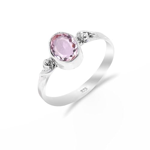 Rosa Amethyst Edelstein 925 Sterling Silber Handgefertigter Solitär Traditioneller Verlobungsring für Damen und Herren RB-02-PAMTST-7.5 Rosa Amethyst Edelstein 925 Sterling Silber Handgefertigter Solitär Traditioneller Verlobungsring für Damen und Herren RB-02-PAMTST-7.5 von HIMALYA QUARTZ