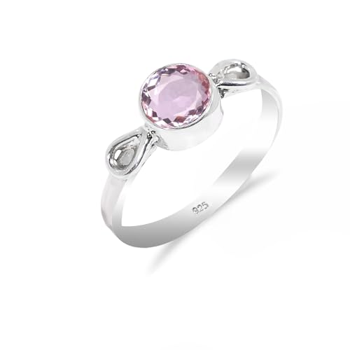 Rosa Amethyst Edelstein 925 Sterling Silber Handgefertigter Solitär Traditioneller Verlobungsring für Damen und Herren RB-03-PAMTST-4.5 Rosa Amethyst Edelstein 925 Sterling Silber Handgefertigter Solitär Traditioneller Verlobungsring für Damen und Herren RB-03-PAMTST-4.5 von HIMALYA QUARTZ