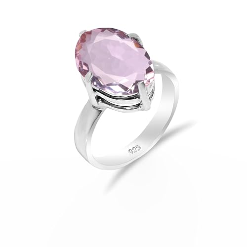 Rosa Amethyst Edelstein 925 Sterling Silber Handgefertigter Solitär Traditioneller Verlobungsring für Damen und Herren RH-02-PAMTST-11.5 Rosa Amethyst Edelstein 925 Sterling Silber Handgefertigter Solitär Traditioneller Verlobungsring für Damen und Herren RH-02-PAMTST-11.5 von HIMALYA QUARTZ