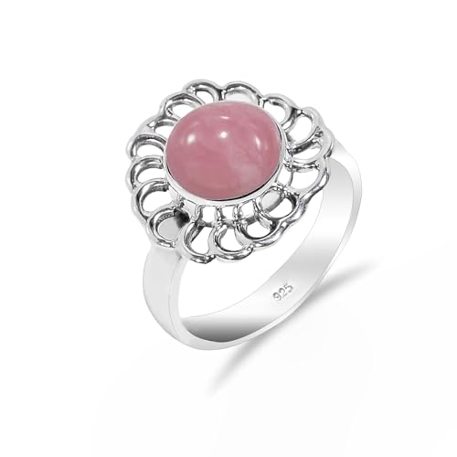 Rosa Opal Edelstein 925 Sterling Silber Handgefertigter Solitär Traditioneller Verlobungsring für Damen und Herren HQ-SR80-PNKOPL-7.5 Rosa Opal Edelstein 925 Sterling Silber Handgefertigter Solitär Traditioneller Verlobungsring für Damen und Herren HQ-SR80-PNKOPL-7.5 von HIMALYA QUARTZ