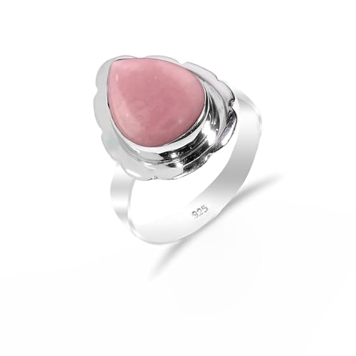 Rosa Opal Edelstein 925 Sterling Silber Handgefertigter Solitär Traditioneller Verlobungsring für Damen und Herren RH-03-PNKOPL-12 Rosa Opal Edelstein 925 Sterling Silber Handgefertigter Solitär Traditioneller Verlobungsring für Damen und Herren RH-03-PNKOPL-12 von HIMALYA QUARTZ