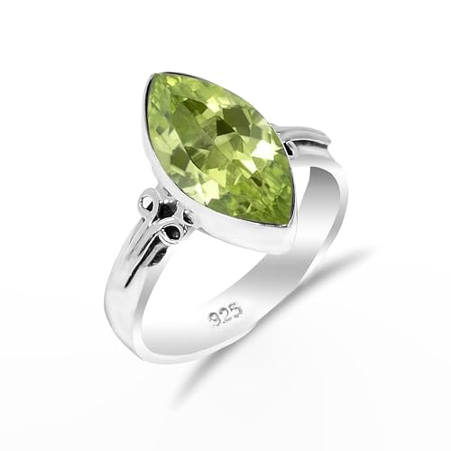 Sterling Silber Peridot Edelstein Ring für Frauen Männer zierlicher minimalistischer Stil Vintage handgemachter Ring Hochzeit Verlobung Solitärring RH-05-PRDT-8 Sterling Silber Peridot Edelstein Ring für Frauen Männer zierlicher minimalistischer Stil Vintage handgemachter Ring Hochzeit Verlobung Solitärring RH-05-PRDT-8 von HIMALYA QUARTZ