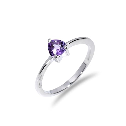 Sterling Silber Ring für Frauen Männer, Ring mit Stein natürlicher Amethyst Ring Ehering Verlobungsring handgefertigt Verlobungsring R-025-24-7½Silber Sterling Silber Ring für Frauen Männer, Ring mit Stein natürlicher Amethyst Ring Ehering Verlobungsring handgefertigt Verlobungsring R-025-24-7½Silber von HIMALYA QUARTZ