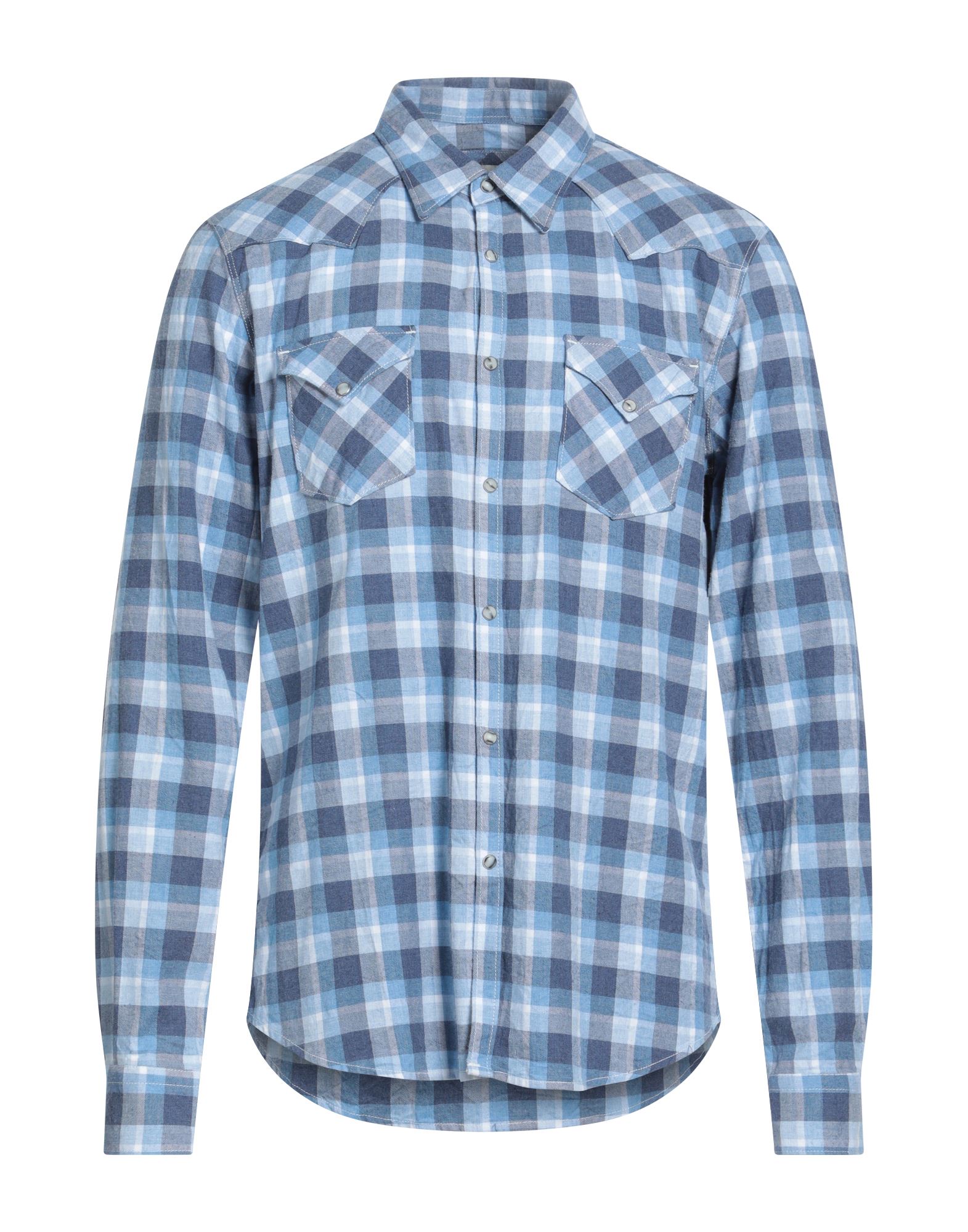 HIMON'S Hemd Herren Azurblau von HIMON'S