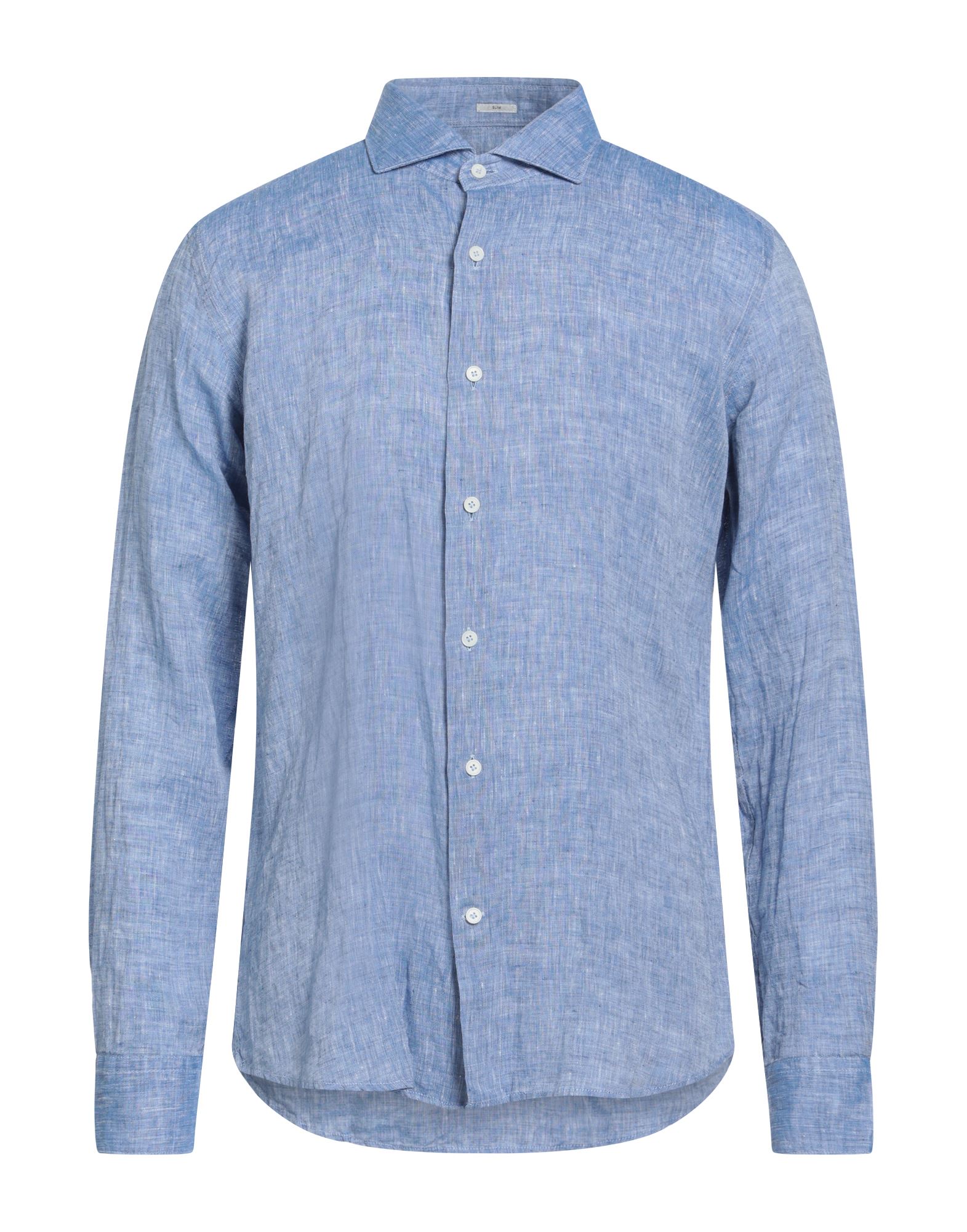 HIMON'S Hemd Herren Blau von HIMON'S