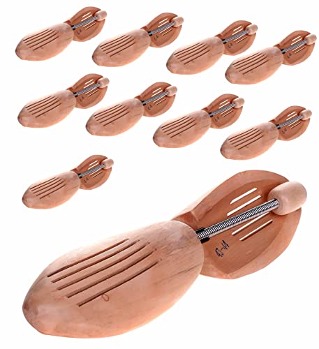 HIMRY 10 Paar | Holz Spiralfeder Schuhspanner, Spiralschuhspanner aus Naturholz, SCHUHLEISTEN Spiralfeder Schuhformer, Unisex - Damen/Herren, Gr. 39 / Gr. 40, KXB6001-10P-39 von HIMRY