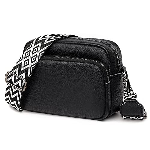 HIMS Crossbody Bag Damen Breiter Gurt, Bauchtasche Damen Leder Geldbörse, kleine Umhängetaschen für Damen, Handtaschen mit abnehmbarem Schultergurt von HIMS