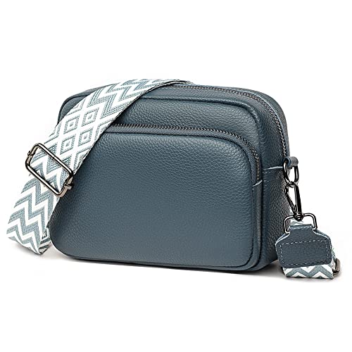 HIMS Crossbody Bag Damen Breiter Gurt, Bauchtasche Damen Leder Geldbörse, kleine Umhängetaschen für Damen, Handtaschen mit abnehmbarem Schultergurt von HIMS