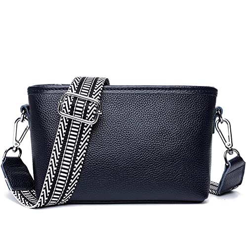 HIMS Crossbody Bag Damen Breiter Gurt, Bauchtasche Damen Leder Geldbörse, kleine Umhängetaschen für Damen, Handtaschen mit abnehmbarem Schultergurt von HIMS