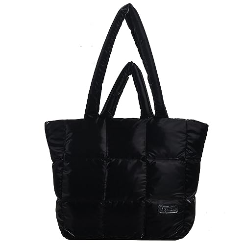 HIMS Puffer Bag für Damen Puffy Tote Bag Handtasche Karierte Gesteppte Umhängetasche für Damen Hobo Bag Stepptasche Nylon Gesteppte Tasche Puffer Tote Bag Leicht Crossbody Bag Schultertasche von HIMS