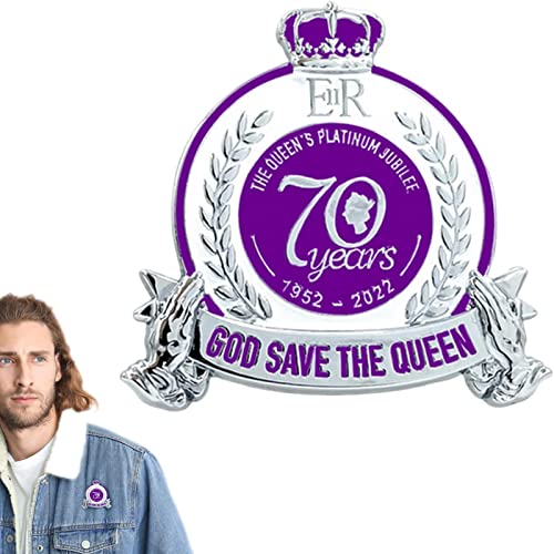 Queen Elizabeth II Platinum Jubiläum Gedenk-Anstecker | 1952–2022 Queen Elizabeth Anstecknadel Metall Brosche Trauer um die Königin Souvenir Geschenk für sie Ihn Queen Elizabeth II Platinum Jubiläum Gedenk-Anstecker | 1952–2022 Queen Elizabeth Anstecknadel Metall Brosche Trauer um die Königin Souvenir Geschenk für sie Ihn von HINAA