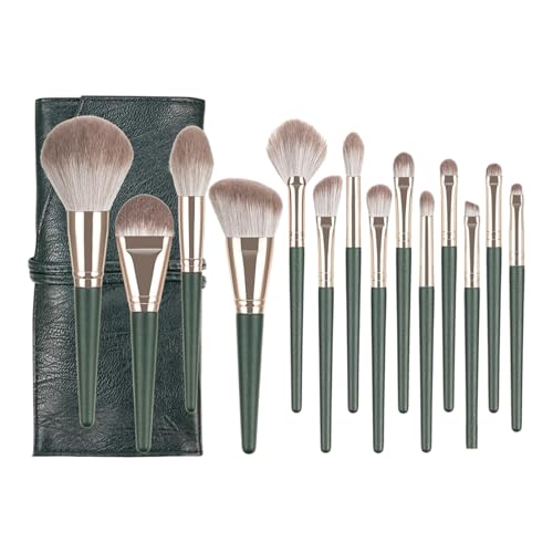 10/14x Make-up Pinsel Set Puderpinsel Kosmetikpinsel Set Reise Pinsel Set Lidschatten Pinsel für Lidschatten Wimpern von HINAYOSAN