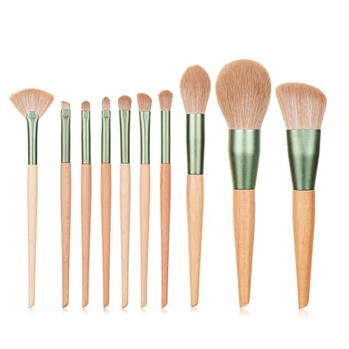10/14x Make-up Pinsel Set Puderpinsel Kosmetikpinsel Set Reise Pinsel Set Lidschatten Pinsel für Lidschatten Wimpern von HINAYOSAN