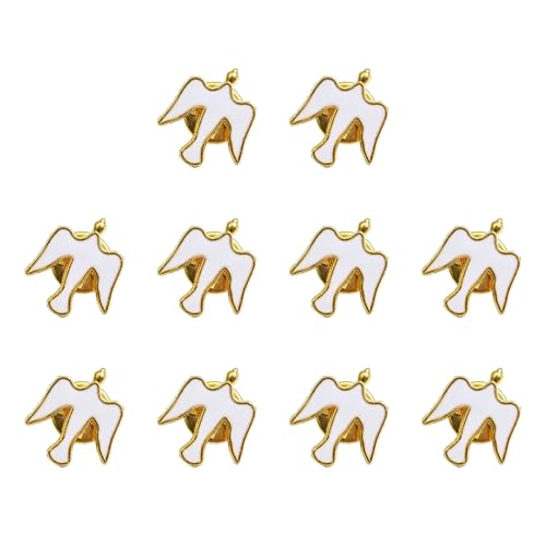 10 Stück modische Taubennadeln, legere Kleidung, Schmuck, Legierung, Schmuck, Legierung, Textur, geeignet für Party, Sammlerstück, Broschen, Einheitsgröße, Wie beschrieben von HINAYOSAN