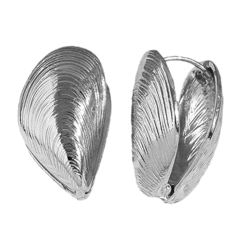 Anspruchsvolle Muschel-Ohrschmuck, unregelmäßig geformte Ohrschnallen, Modeschmuck, Schmuck für Frauen und Mädchen, Date-Nacht-Accessoires, Einheitsgröße, Wie beschrieben, Wie beschrieben von HINAYOSAN