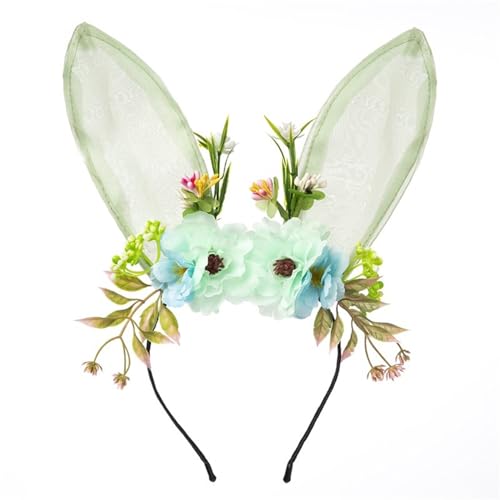 Blumen-Haarbänder mit Ohren, Blume für Hochzeit, Party, Blumenkranz, Blumenkranz, Blumenstirnbänder Blumen-Haarbänder mit Ohren, Blume für Hochzeit, Party, Blumenkranz, Blumenkranz, Blumenstirnbänder von HINAYOSAN