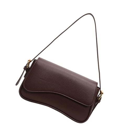Damentasche Herbst Winter Crossbody PU Leder Schulter Einkaufen Einfache Messenger Damen Retro Handtasche Frauen Sättel Trend Schulter PU Leder Crossbody Trendy Geldbörse, Kaffeebraun, One Size von HINAYOSAN