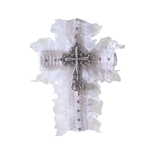 Dunkle Haarspange 2000er Trend Seitenclip Kreuze Dunkle Schwarze Spitze Halloween Dunkle Coole Haarnadel Foto Requisiten von HINAYOSAN